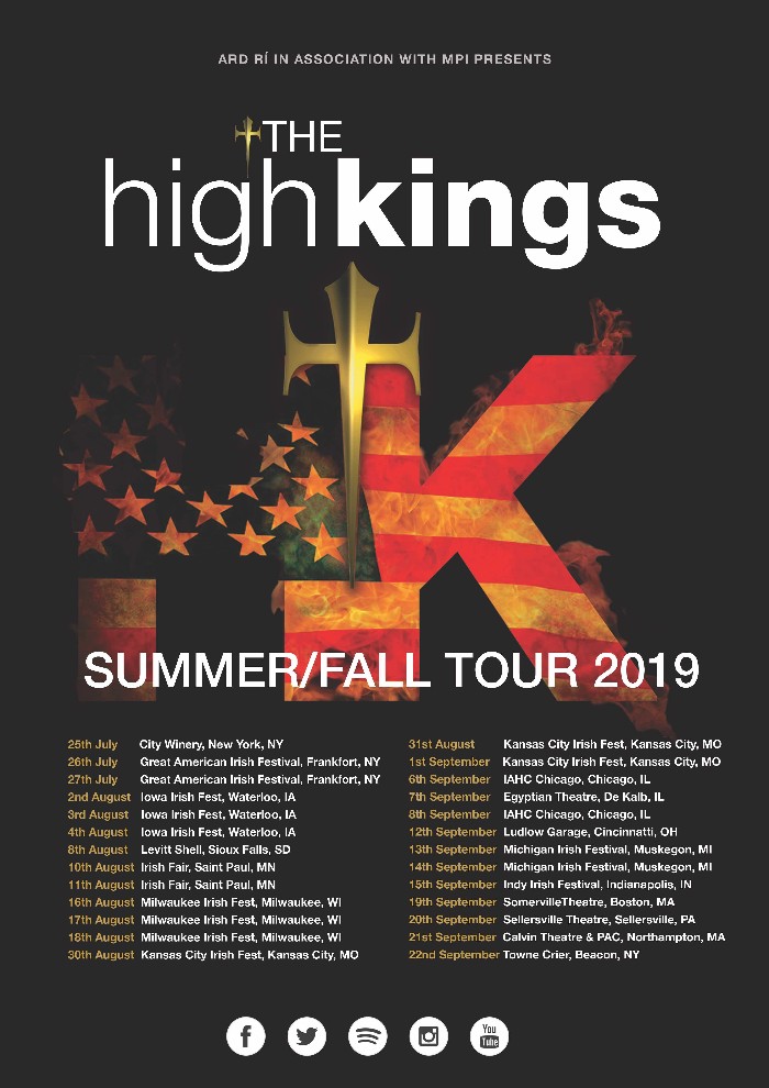 10 Days Before The First Show Of The High Kings Summer Tour Of The USA 